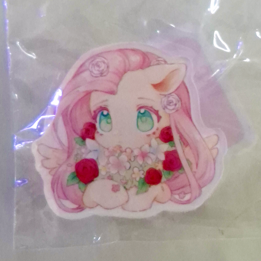 柔柔花束徽章